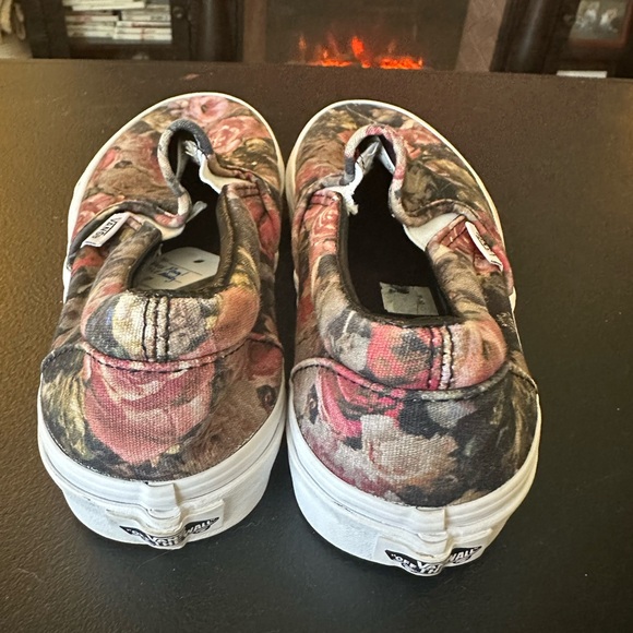 Vans Women's Floral Slip-On Sneakers — Pink/Black - Picture 3 of 5